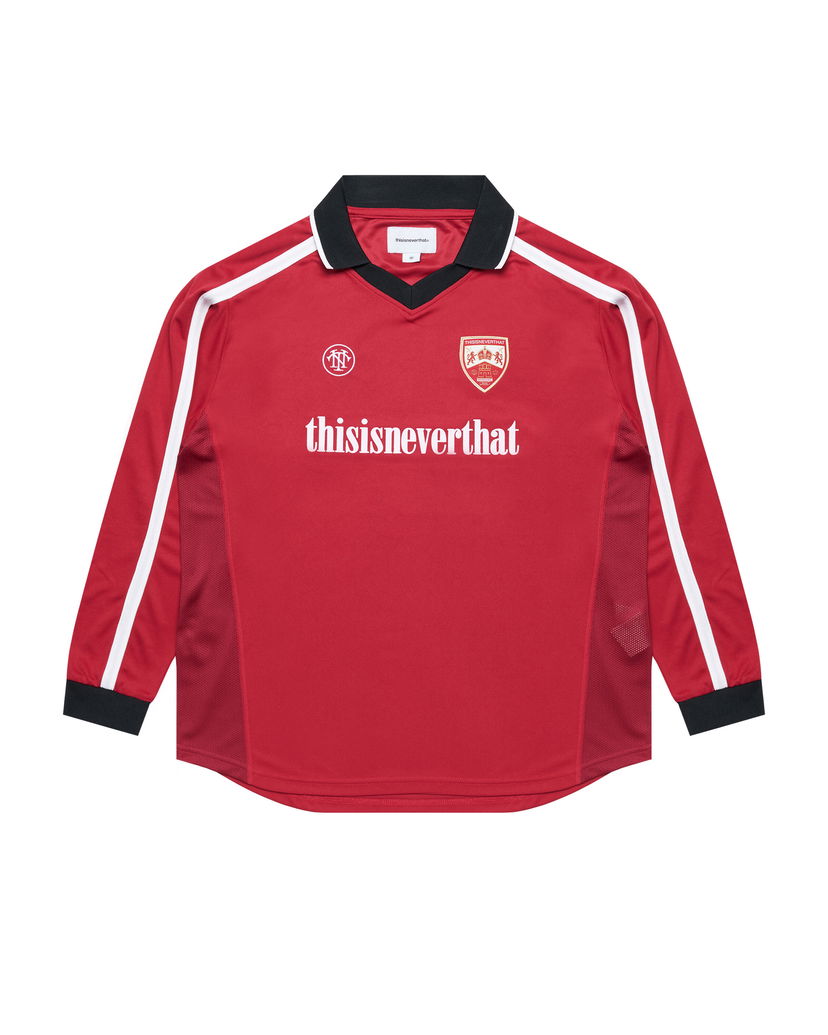 Фланелка thisisneverthat Long Sleeve Soccer Jersey Червено | TN243TTSLT01-RED