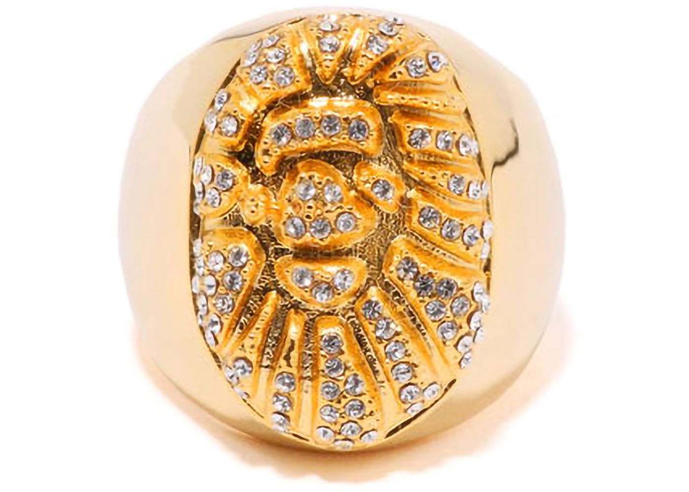 Пръстен BAPE Ape Head Crystal Stone Ring Бежово | 1I80-182-014, 0