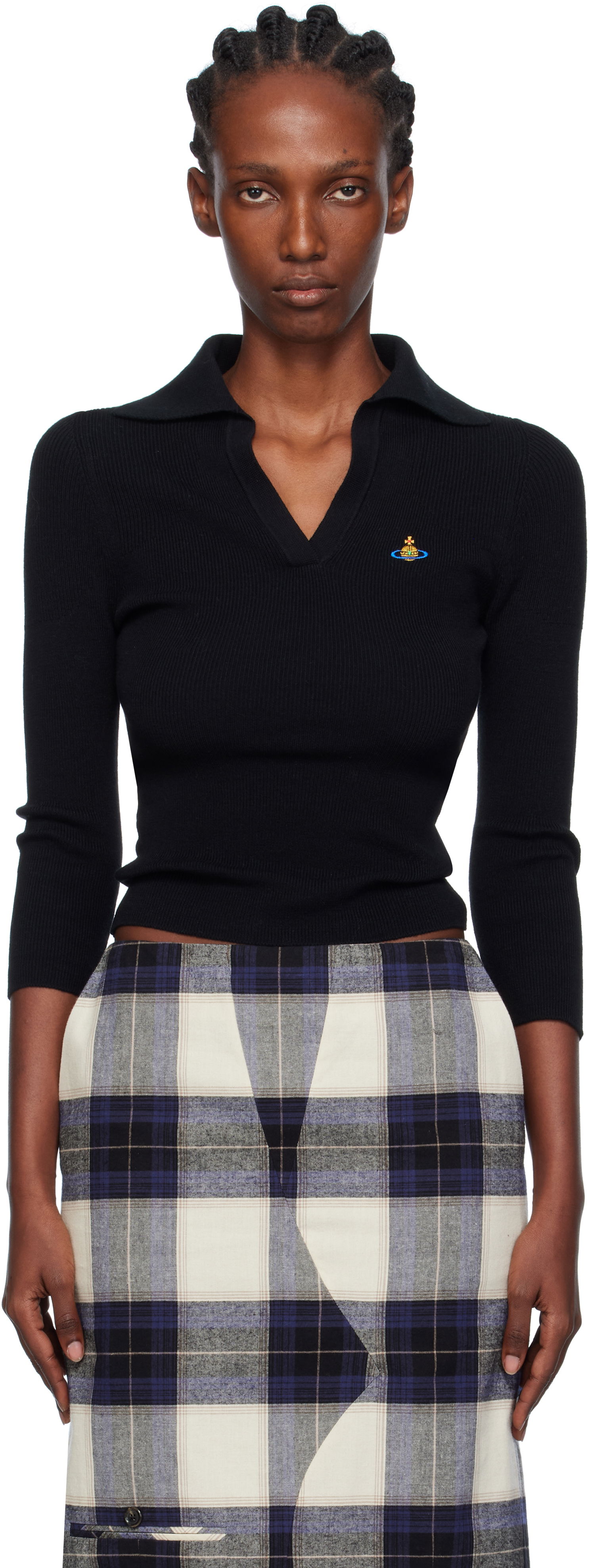 Поло тениска Vivienne Westwood Vivienne Westwood Marina Knit Polo Черно | 18030040-Y001V-, 0