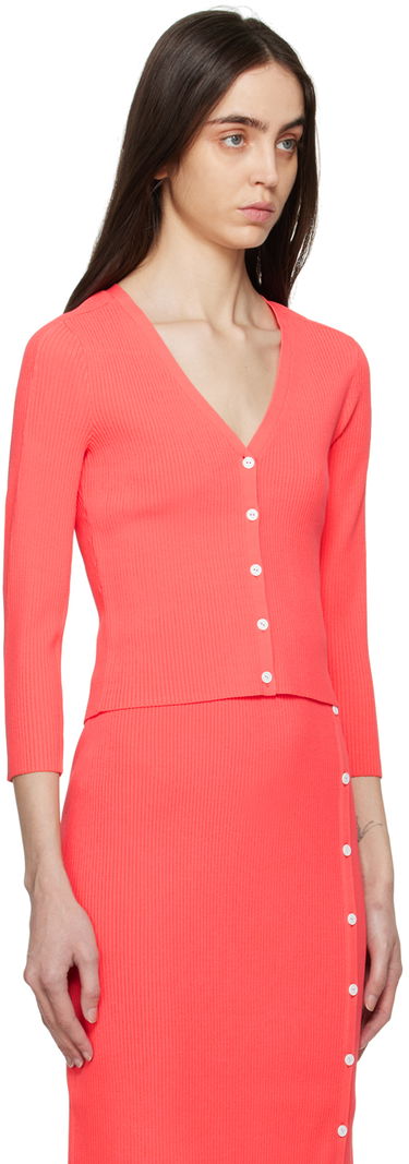 Пуловер rag & bone rag & bone Asher Ribbed Knit Cardigan Червено | WAS23S025YL25, 1