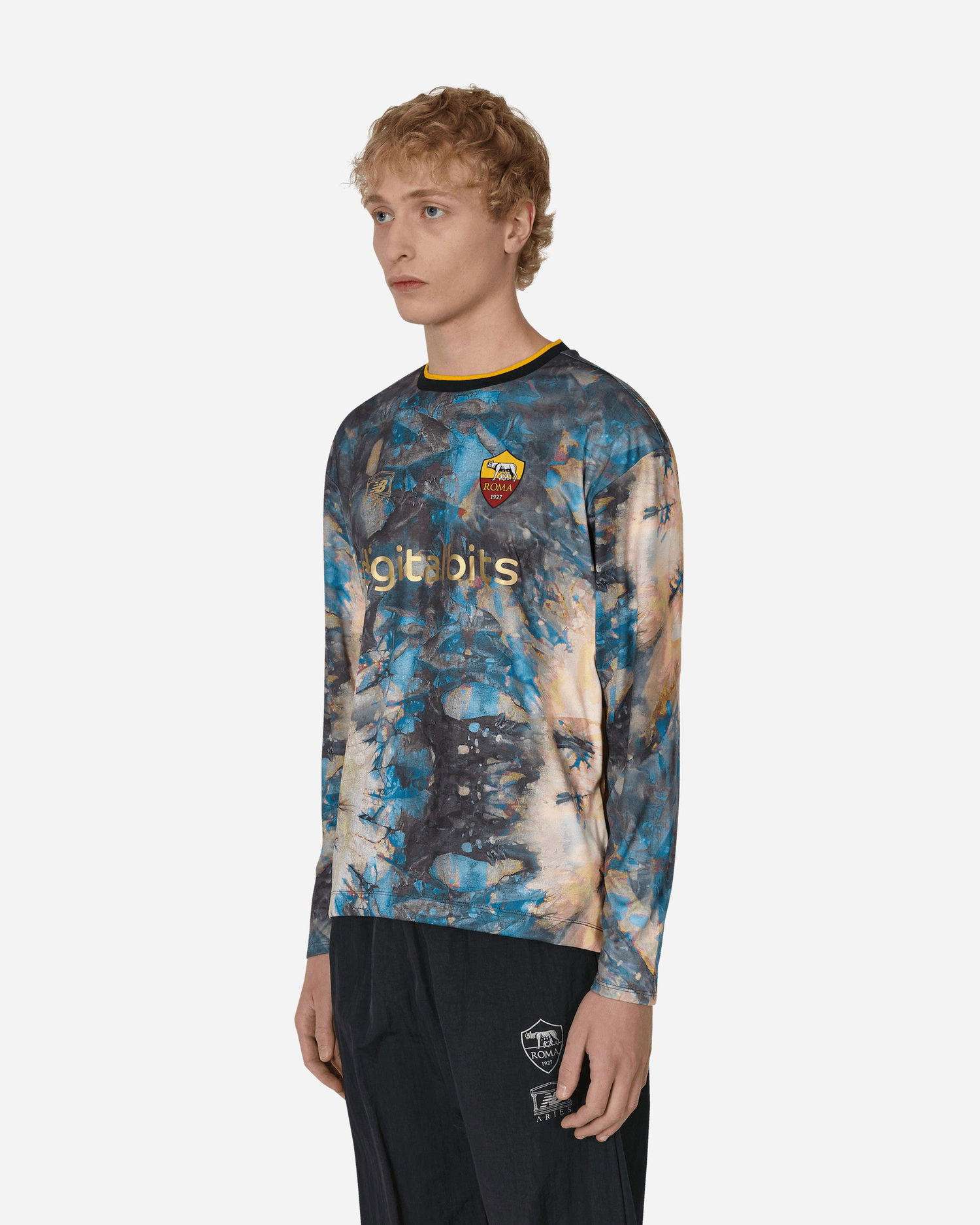 Фланелка New Balance AS Roma x Aries x GK Longsleeve Jersey Многоцветен | MT239937HME, 1