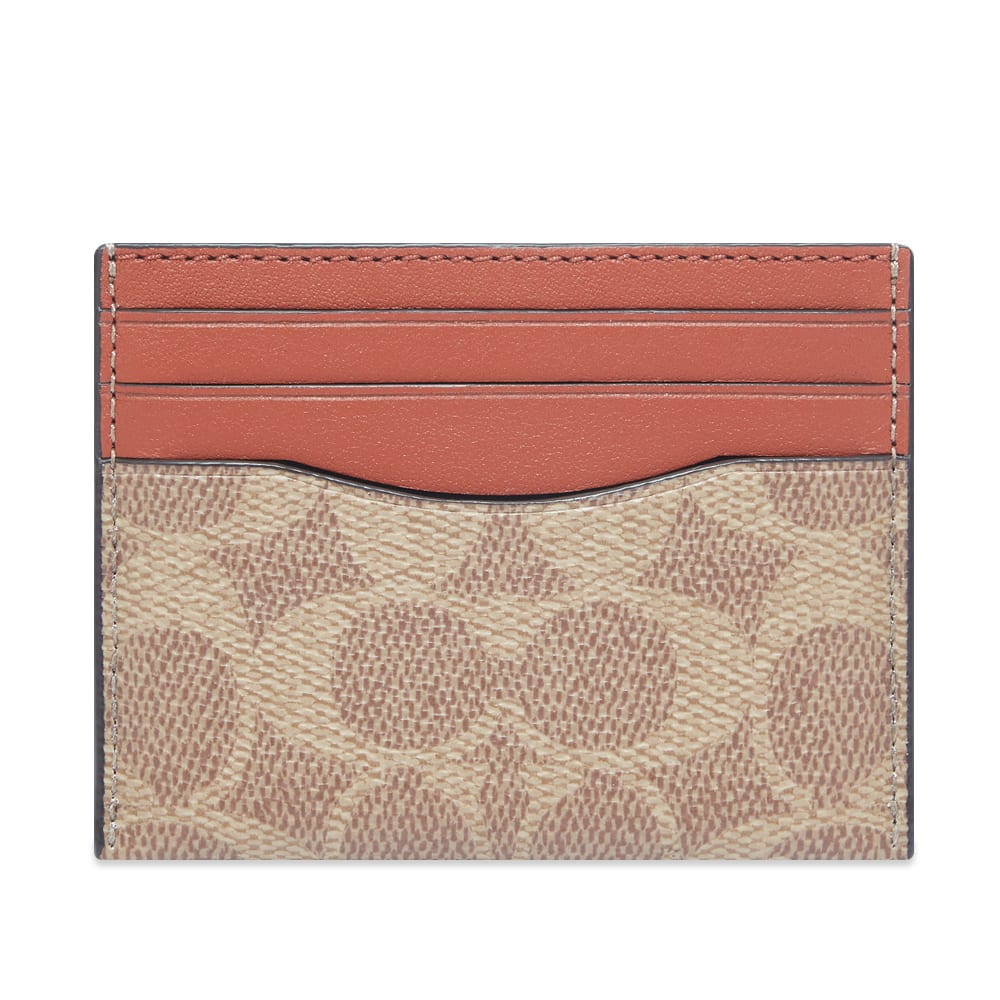 Портфейл Coach Signature Canvas And Leather Card Holder Кафяво | 936-NU3, 0
