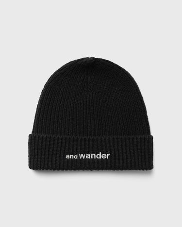 Шапка and wander Shetland Wool Knit Черно | 5744286196-010, 0