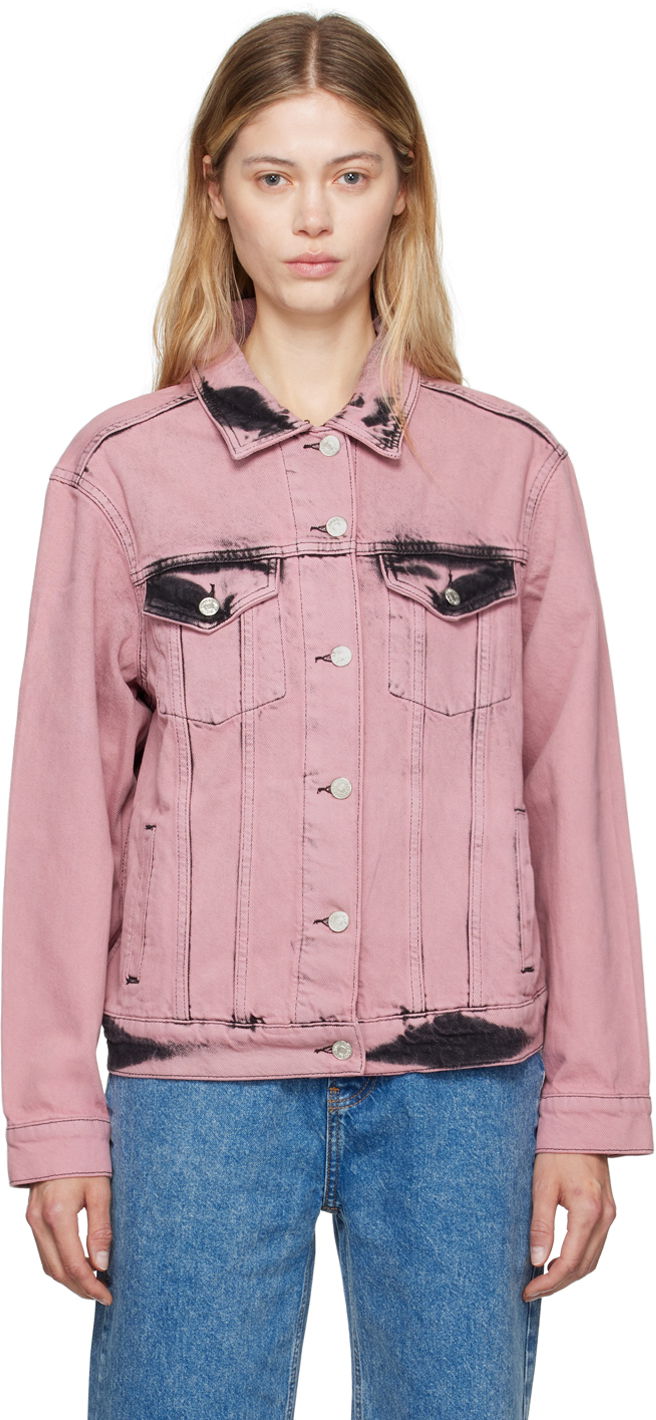 Яке Moschino Faded Denim Jacket Розово | 242K1A0502