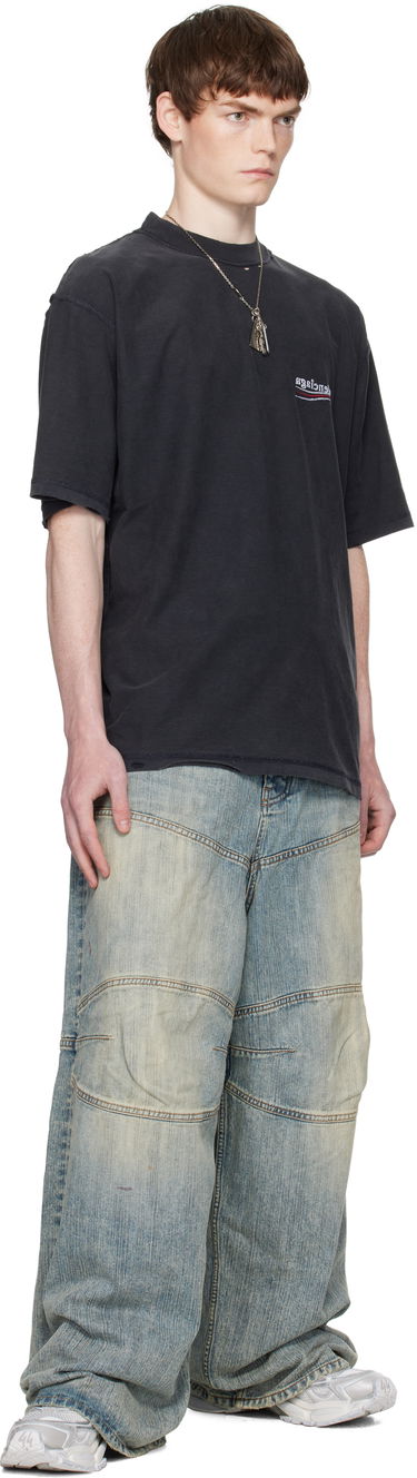 Тениска Balenciaga Balenciaga Political Campaign Inside-Out T-Shirt Черно | 830247TSVF39668, 3