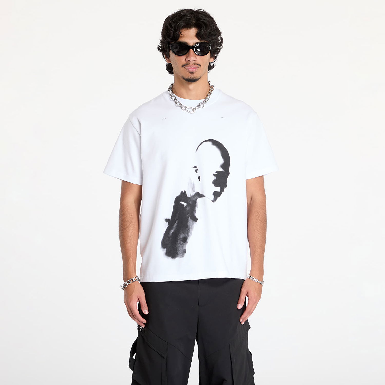 Тениска HELIOT EMIL AI Generated Print T-Shirt Бяло | HE_M_09_041_C07_WHT02, 0