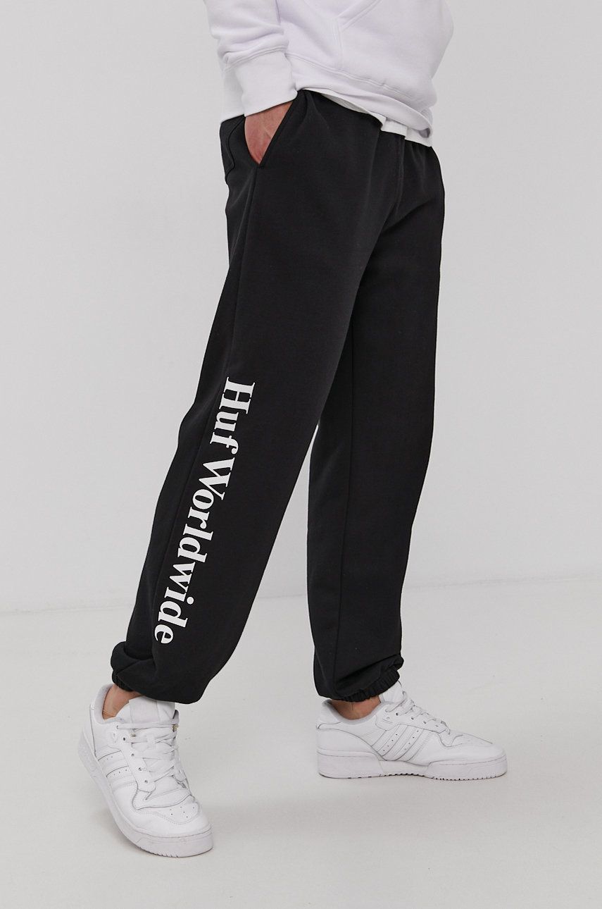 Спортни панталони HUF Essentials Fleece Pant Черно | pt00176, 0