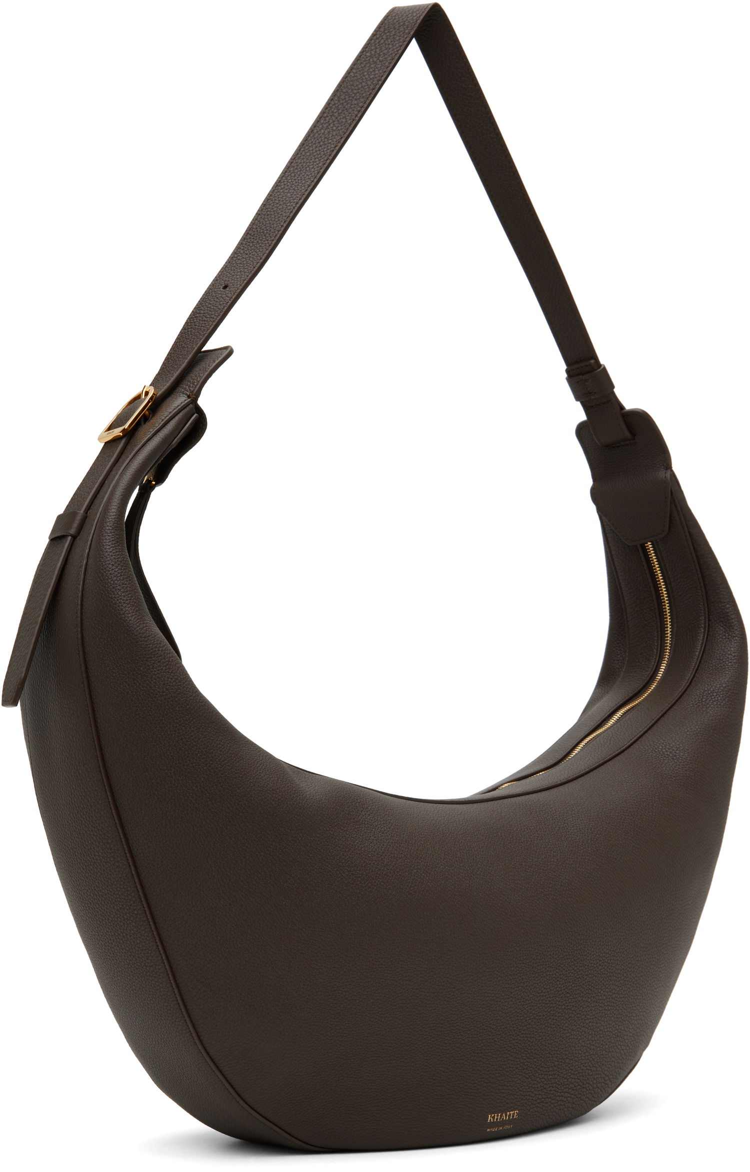 Чанта през рамо Khaite KHAITE Augustina Leather Shoulder Bag Кафяво | H6014-914, 1