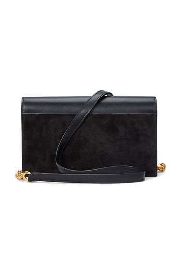 Дамска чанта Polo by Ralph Lauren Leather and Suede Clutch Черно | 427952418, 1
