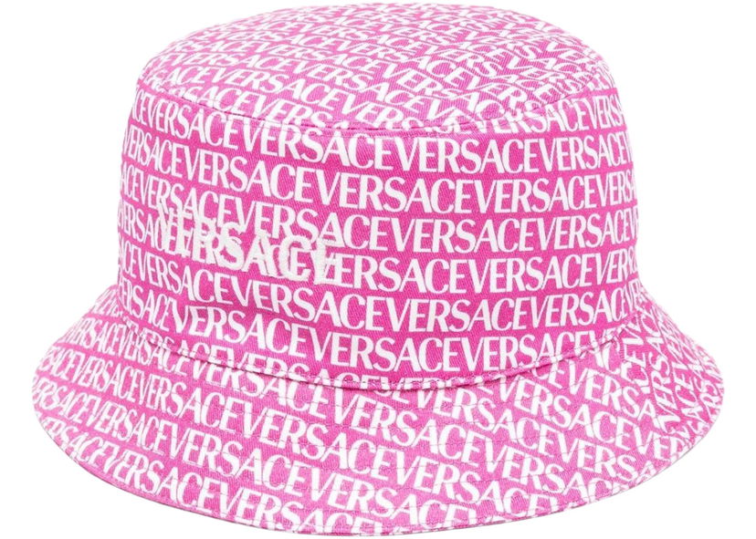 Шапка Versace Logo Print Bucket Hat Pink Розово | 1007031-1A06693_5P110