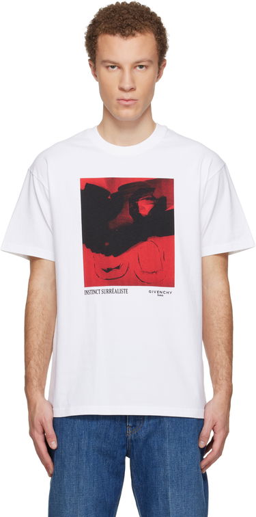 Тениска Givenchy Surrealist Instinct Print Regular Fit T-shirt Бяло | BM71NK3YST100, 0