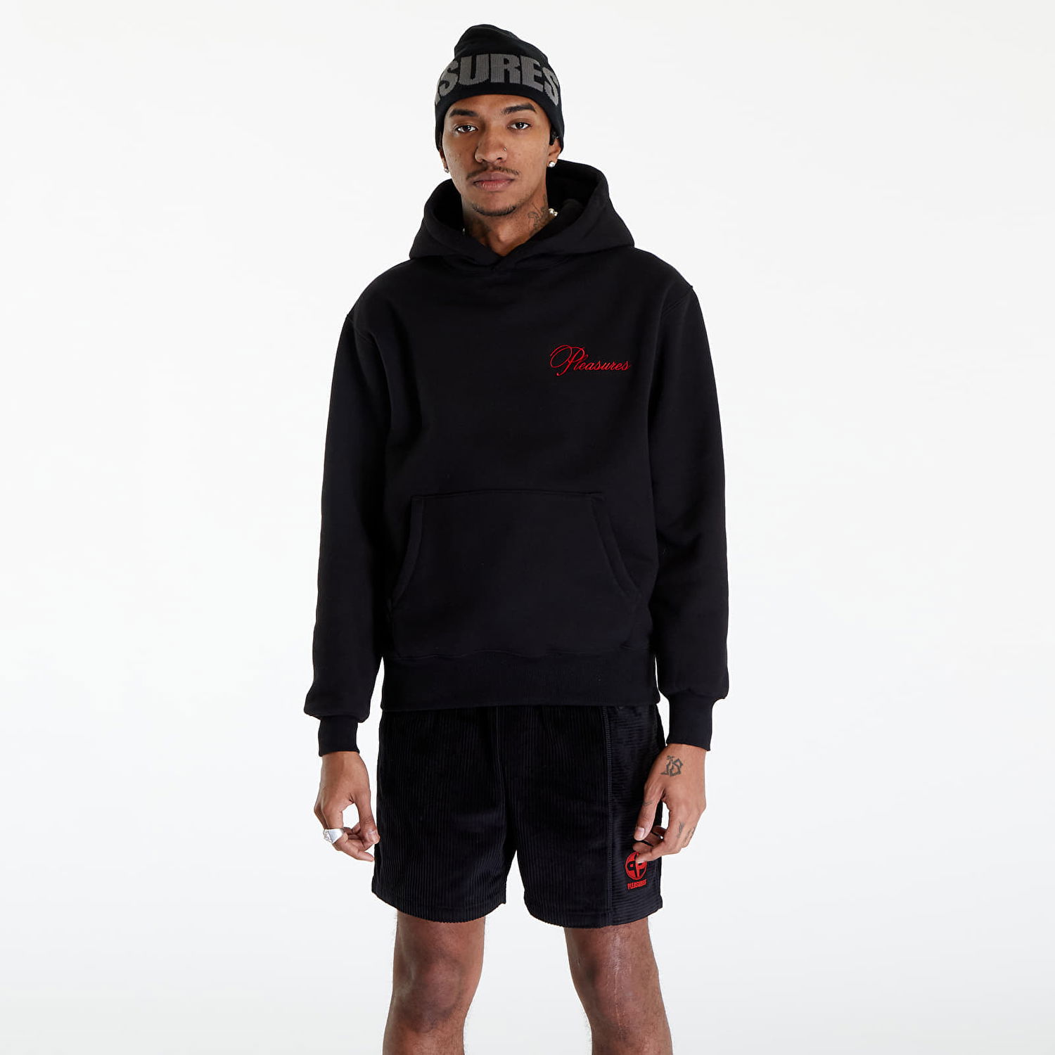 Суитчър Pleasures Cafe Hoodie Черно | P24SP026 BLACK, 0
