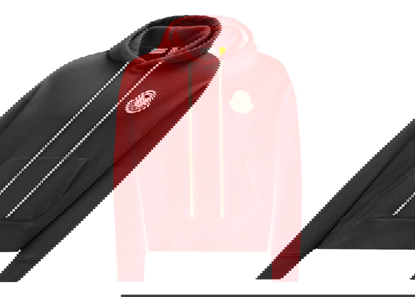 Суитчър Moncler x Palm Angels Logo Hoodie Бургунди | H209L8G00007M2513470, 0