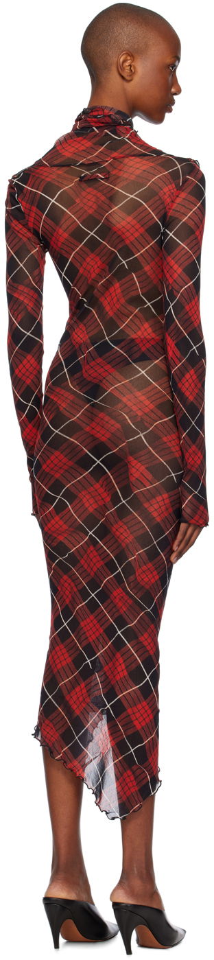 Pокля Jean Paul Gaultier Tartan Midi Dress Червено | 24/31-F-RO230-T568-300001, 2
