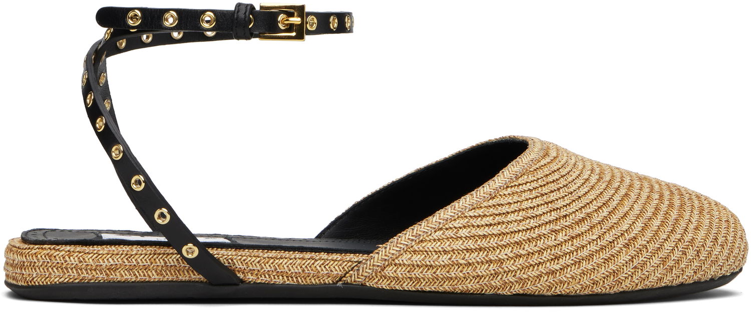 Аксесоари Alaïa ALAÏA Paper Straw Ballerina Flats Бежово | AA3S127TK036, 0