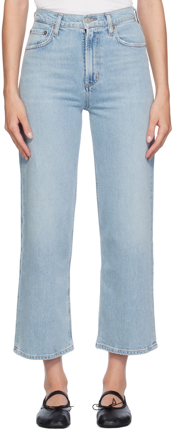 Дънки AGOLDE Light Wash Straight Leg Jeans Синьо | A200-1554