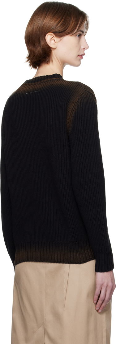 Пуловер Maison Margiela MM6 Maison Margiela Sunbleached Logo Crewneck Sweater Черно | S52HL0041 M13079, 2