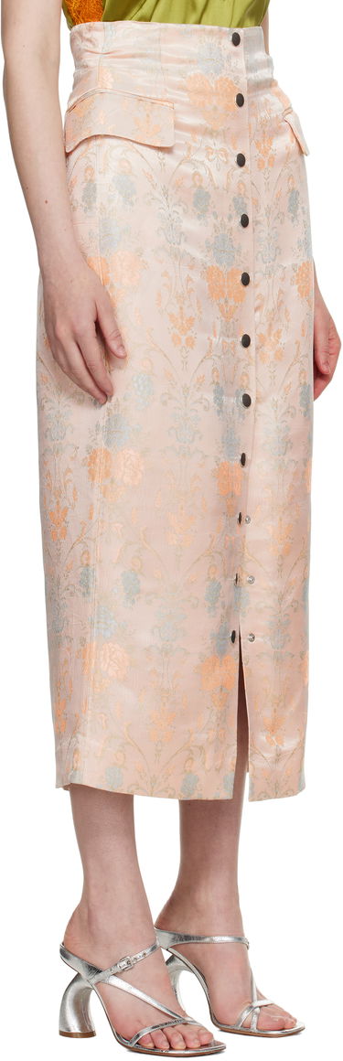 Пола Dries Van Noten Dries Van Noten Fitted Jacquard Midi Skirt Розово | 251-010811-1540, 1