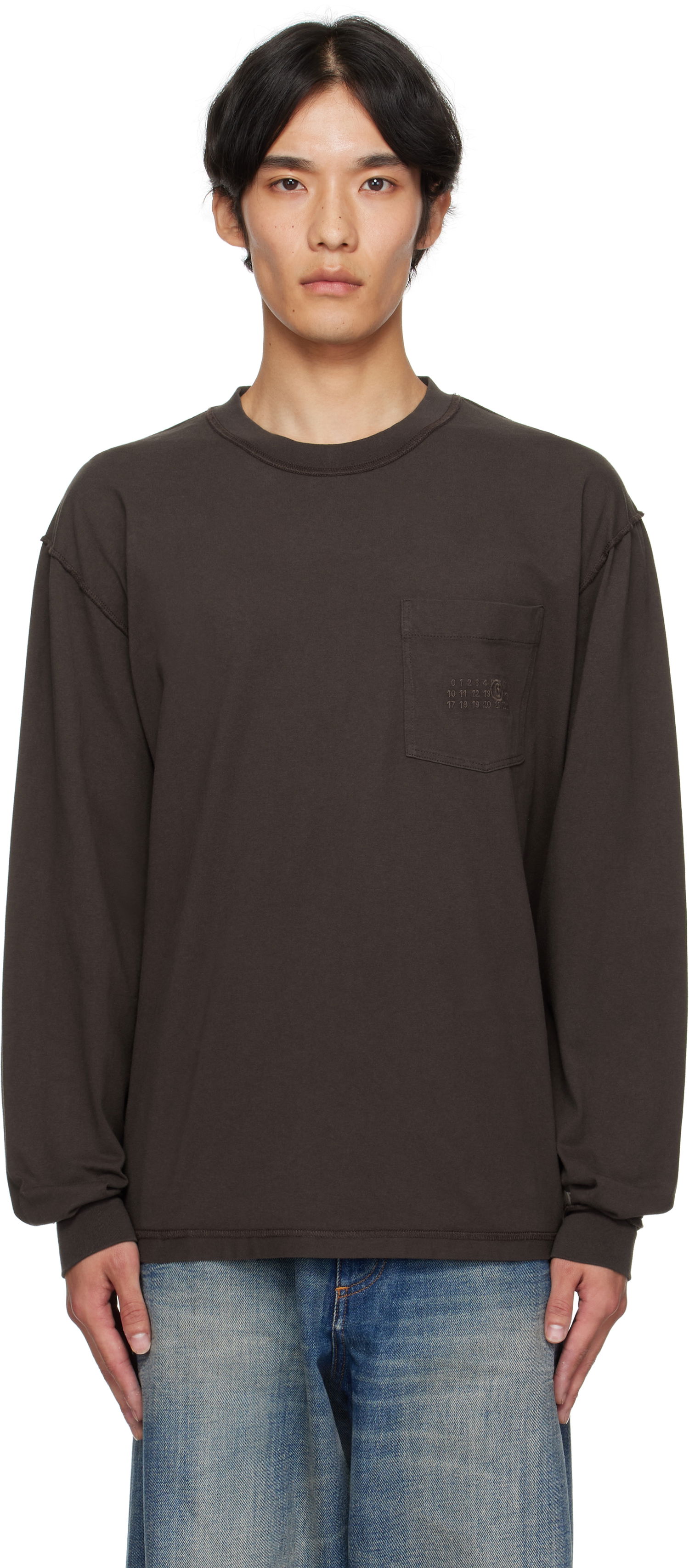 Тениска Maison Margiela MM6 Maison Margiela Long Sleeve T-Shirt Кафяво | SH0NH0016 M20050, 0