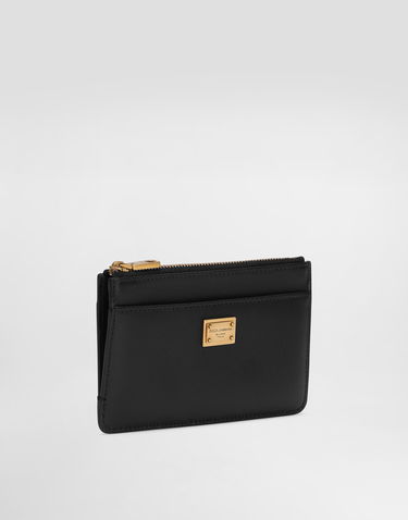 Портфейл Dolce & Gabbana Dolce & Gabbana Plongé Calfskin Card Holder Черно | BI1261A9S2580999, 1