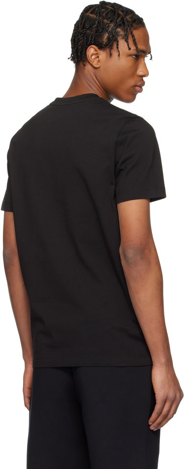 Тениска Moncler Moncler Flocked Logo Cotton T-Shirt Черно | K10918C000758390T, 2