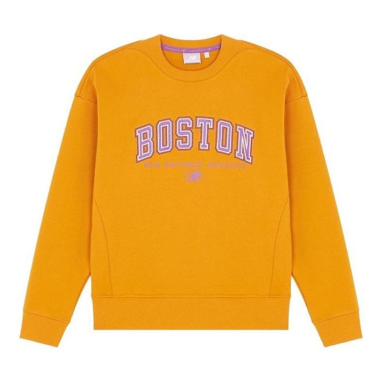 Суитчър New Balance New Balance Boston Pullover Жълто | 5CC17102-ORG