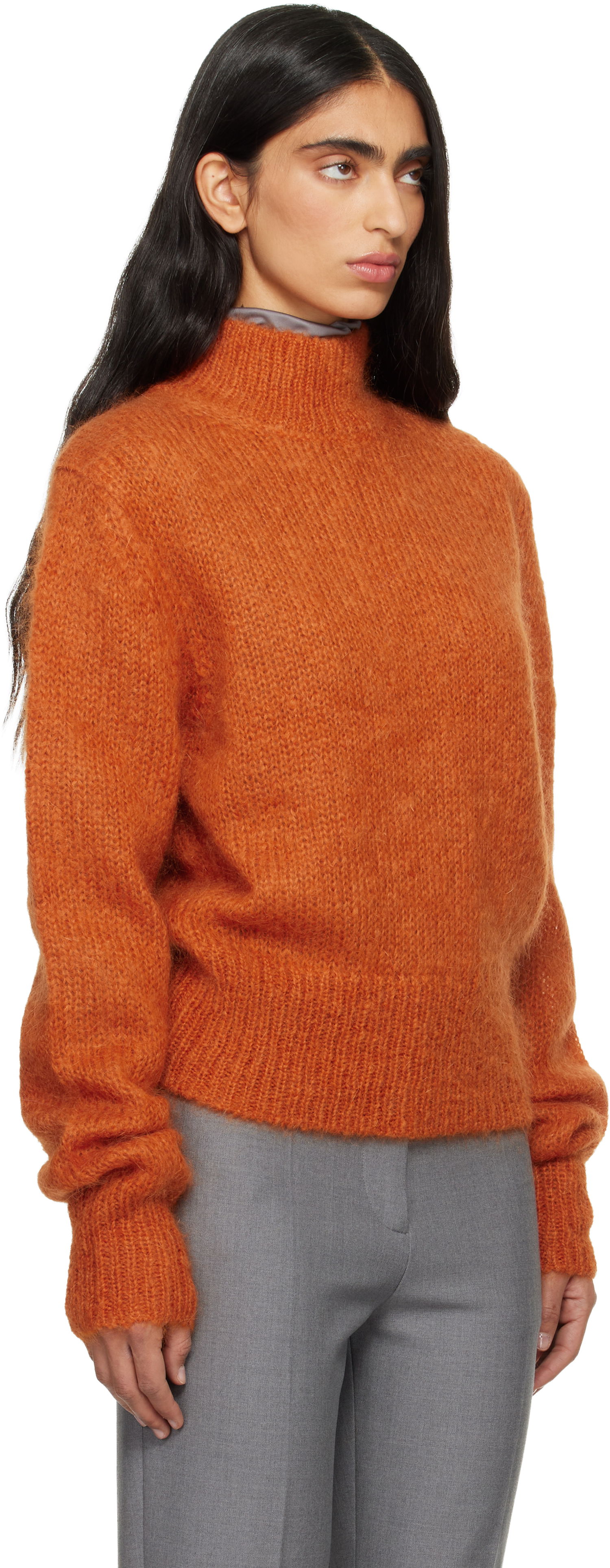 Пуловер Dries Van Noten Dries Van Noten Mohair Turtleneck Оранжево
 | 252-011249-2733, 1