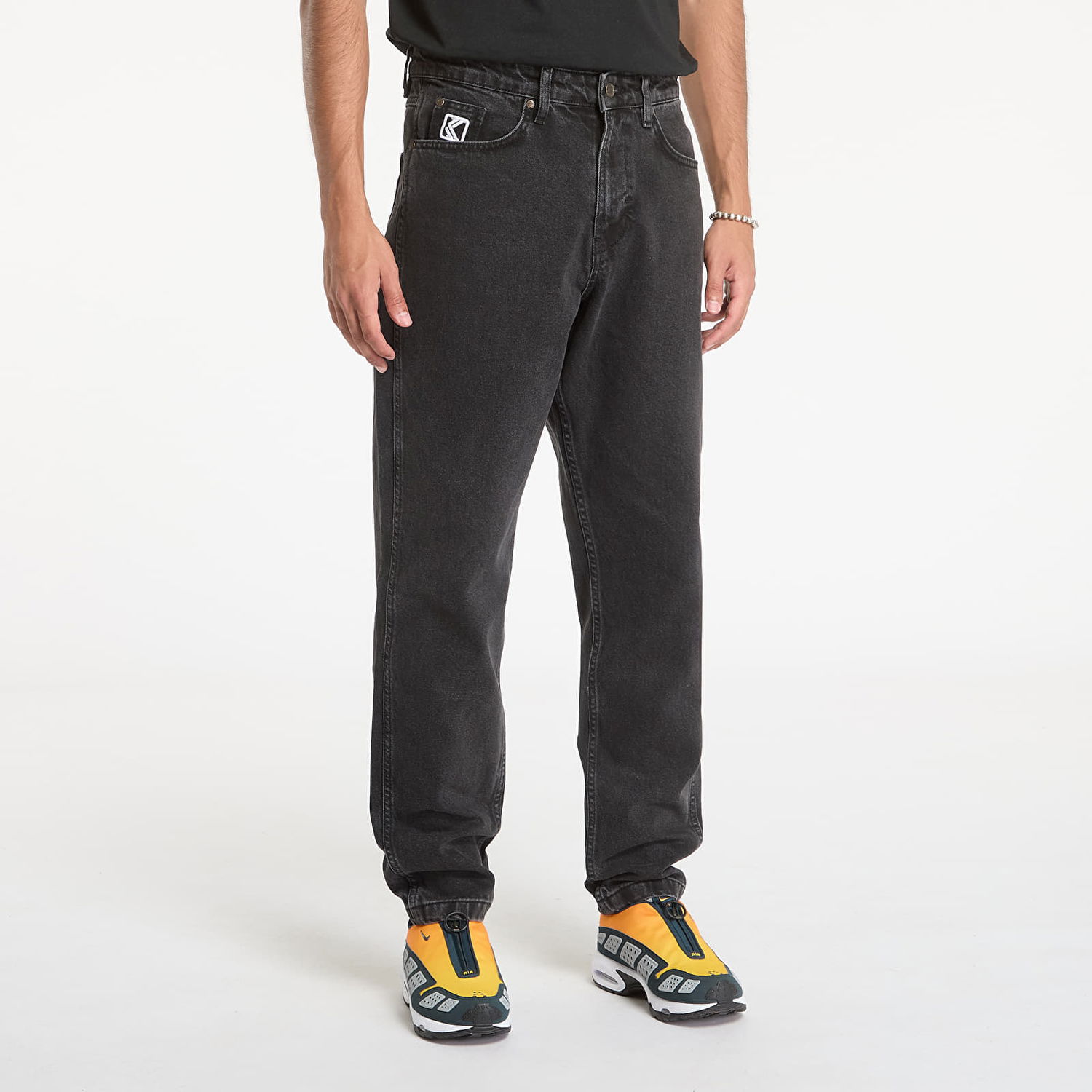 Панталони Karl Kani Pants Small Signature Tapered Five Pocket Denim Vintage Black Черно | KMI-PL031-001-03, 0