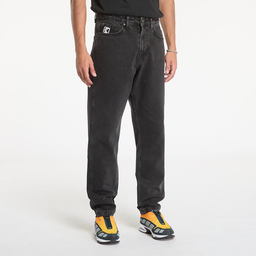 Панталони Karl Kani Pants Small Signature Tapered Five Pocket Denim Vintage Black Черно | KMI-PL031-001-03