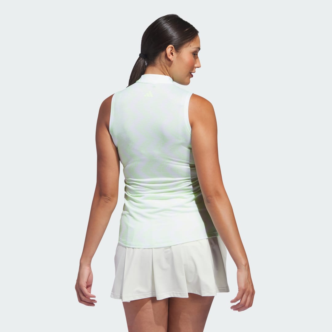 Потник adidas Performance Sleeveless Printed Golf Polo Shirt Зелено | IP4230, 1