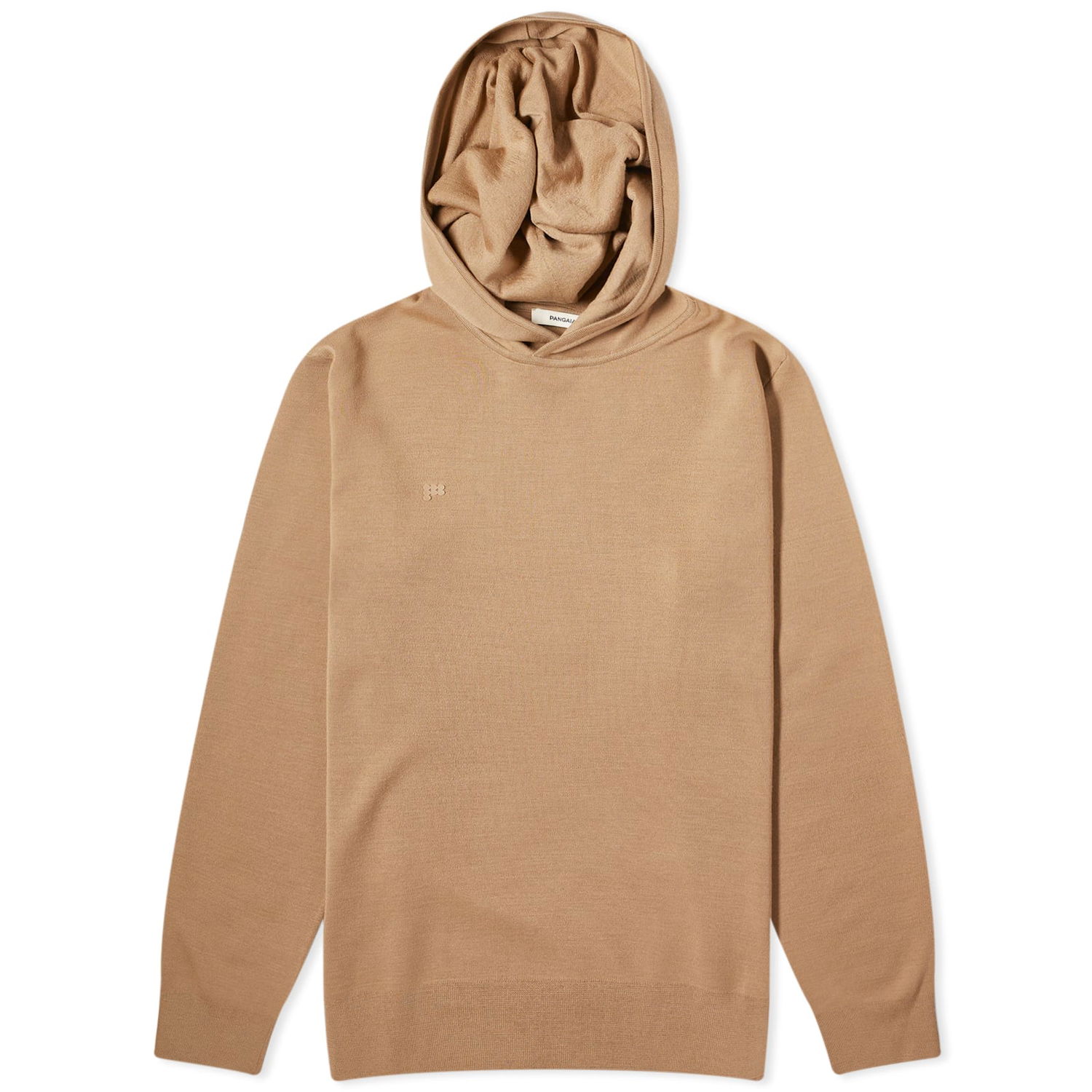 Суитчър PANGAIA Pangaia Regenerative Merino Knit Slim Fit Hoodie Кафяво | 100012731348, 0