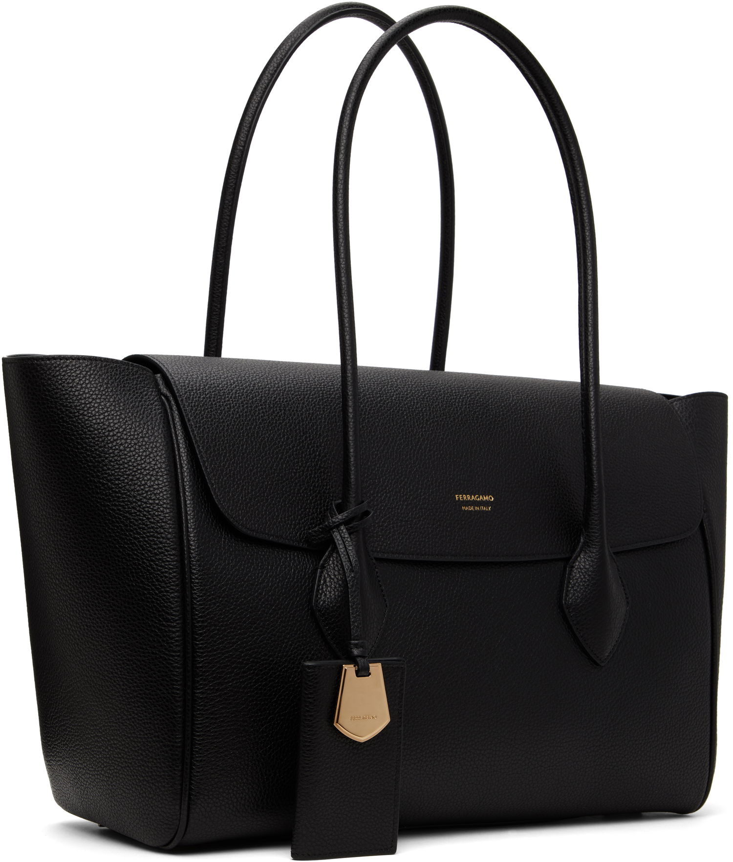 Голяма пазарска чанта FERRAGAMO Ferragamo East-West XL Tote Черно | 770541, 1