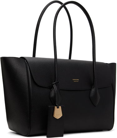 Голяма пазарска чанта FERRAGAMO Ferragamo East-West XL Tote Черно | 770541, 1
