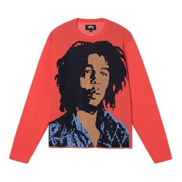 Пуловер Stüssy Stussy Bob Marley Knit Sweater Червено | 317007, 0