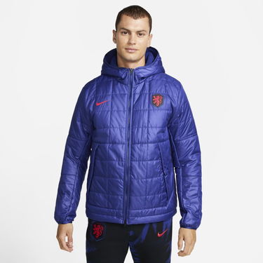 Пухо яке Nike Netherlands Hooded Fleece-Lined Jacket Синьо | DH4916-455, 0