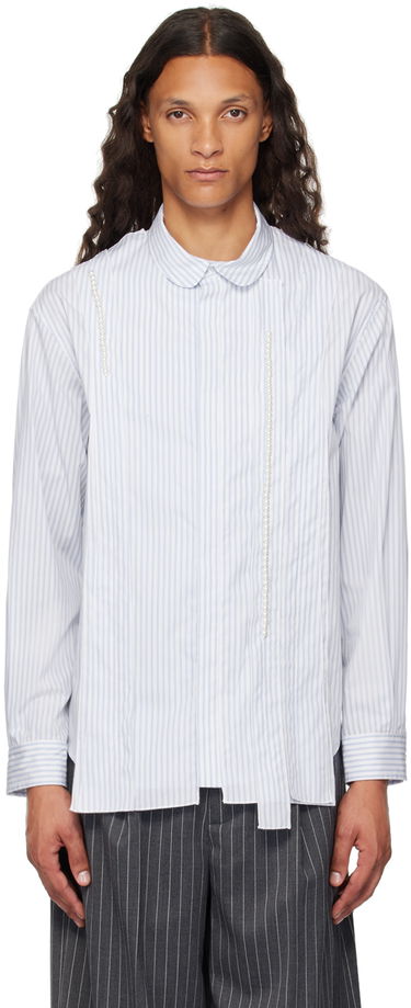 Риза Simone Rocha Simone Rocha Beaded Inverted Seam Shirt Синьо | 5275B 1026, 0
