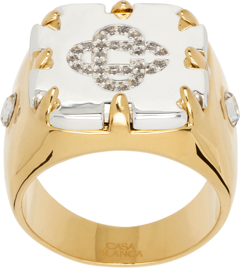 Пръстен Casablanca CC Logo Signet Ring Многоцветен | A-AW25-JW-307-01