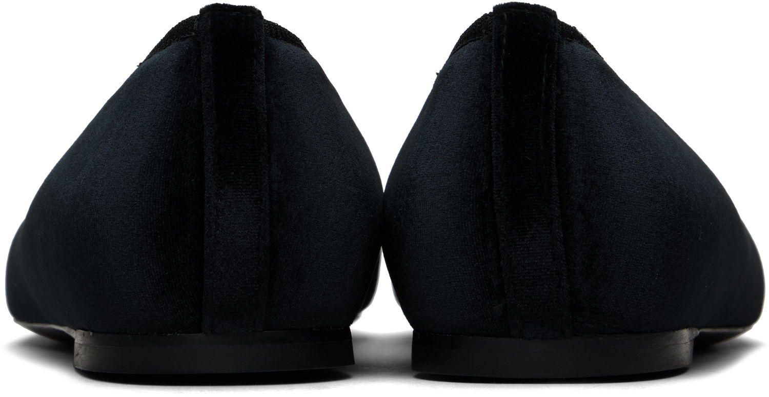 Кецове и обувки TOTEME TOTEME Minimalist Velvet Ballerina Flats Черно | 251-WAS0218-FB0361, 1