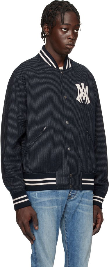Яке бомбър AMIRI 'MA Hollywood' Pinstripe Bomber Jacket Тъмно синьо | AMOUBB1024, 1