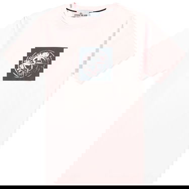 Тениска Stone Island Institutional One Badge Print T-Shirt Розово | 80152NS83-V0080, 0