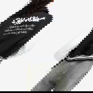 Яке бомбър Off-White Off-White WO Simple Cropped Varsity Jacket, Size Small Черно | OWEK00DS25FAB0011001, 3