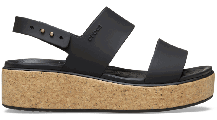 Кецове и обувки Crocs Brooklyn Cork Low Wedge Sandals Черно | 211144-060, 0