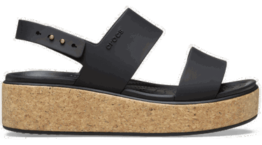 Кецове и обувки Crocs Brooklyn Cork Low Wedge Sandals Черно | 211144-060, 0