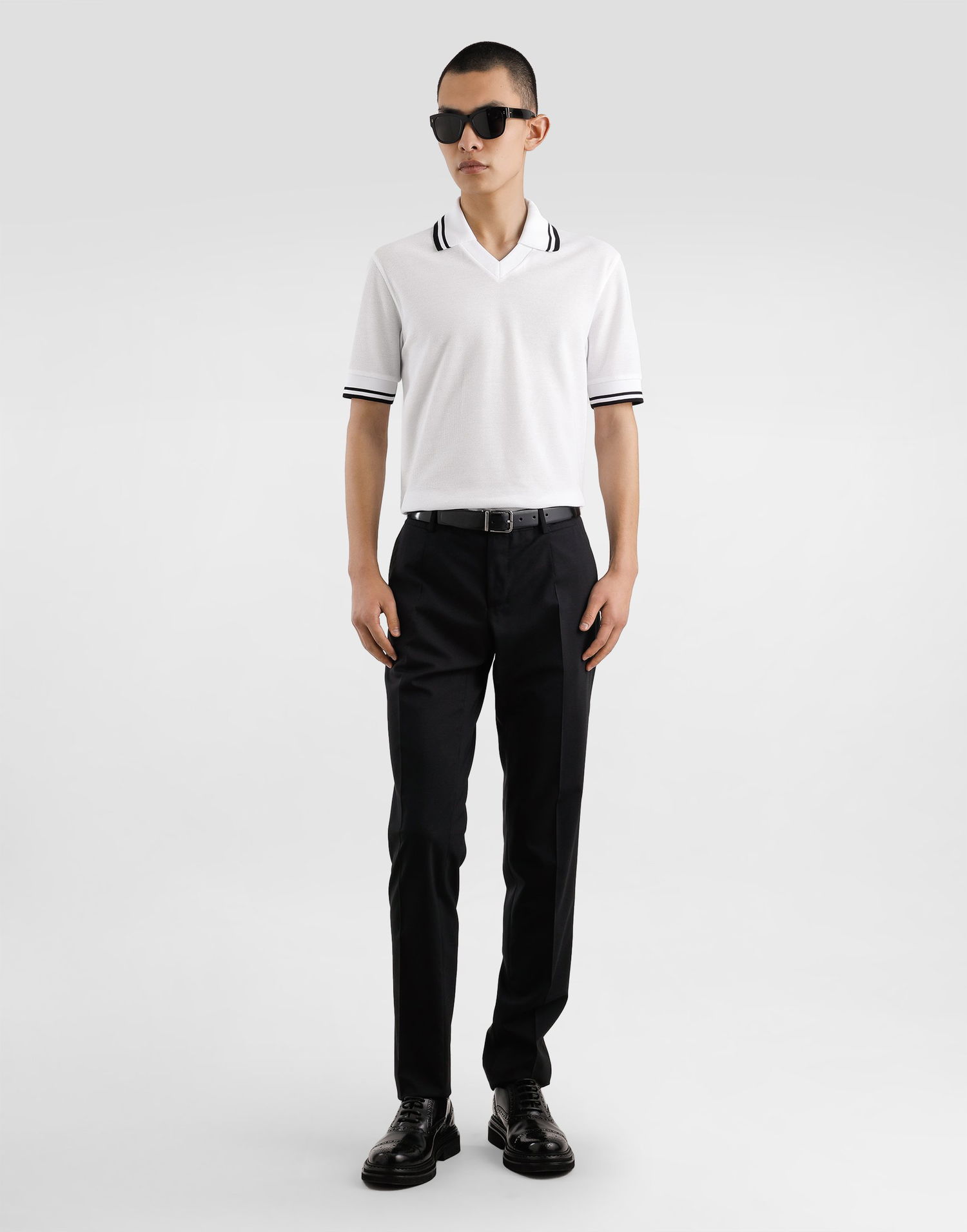 Поло тениска Dolce & Gabbana Dolce & Gabbana Piqué Polo Shirt 52 Бяло | G8SX9THU7UTW0800, 1