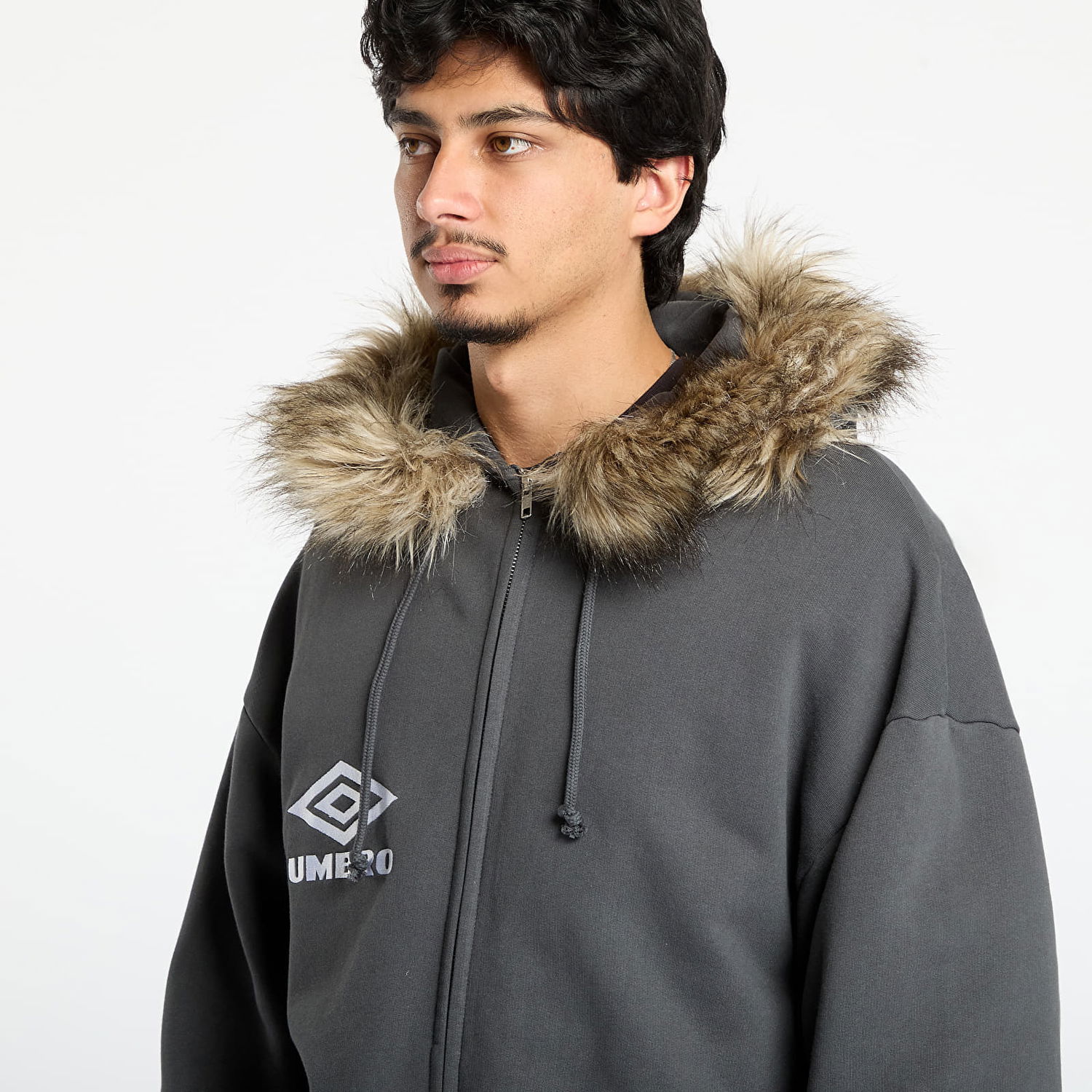 Суитчър Umbro Fur Masked Hoodie Сиво | UBMW0346FA219 GRY0003, 1