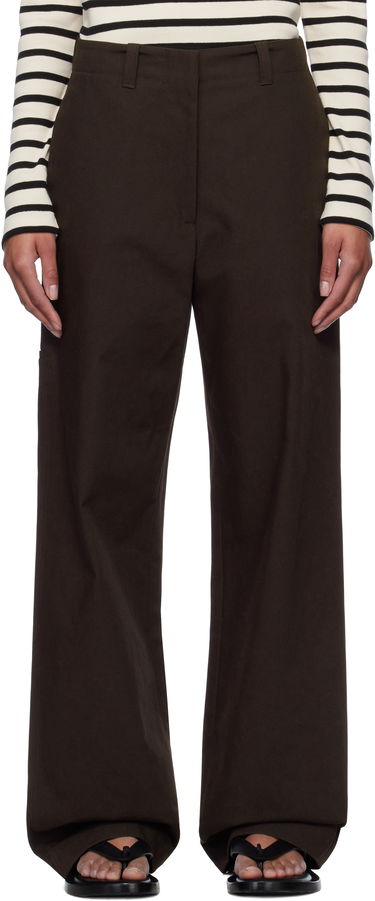 Панталони Jil Sander Jil Sander Straight-Leg Trousers Кафяво | J40KA0255_J45267, 0