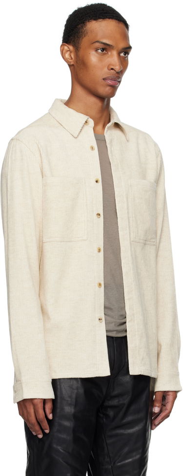 Риза Rick Owens Rick Owens Concordians Corduroy Work Shirt Бежово | RU02E1292 MLC, 1