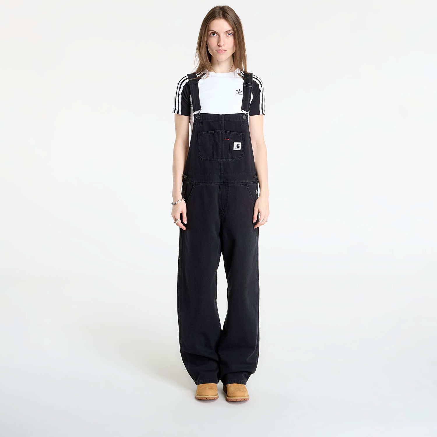 Комбинезон Carhartt WIP Women's Straight Bib Overalls Черно | I031250.8906, 0