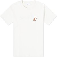 Тениска NORSE PROJECTS Johannes Chain Stitch Бяло | N01-0648-0957, 1