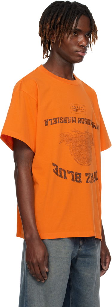 Тениска Maison Margiela MM6 Maison Margiela Topaz Blue Graphic T-Shirt Черно | SH0GC0041 S24311, 4